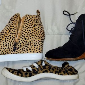 Three pairs of stylish shoes.